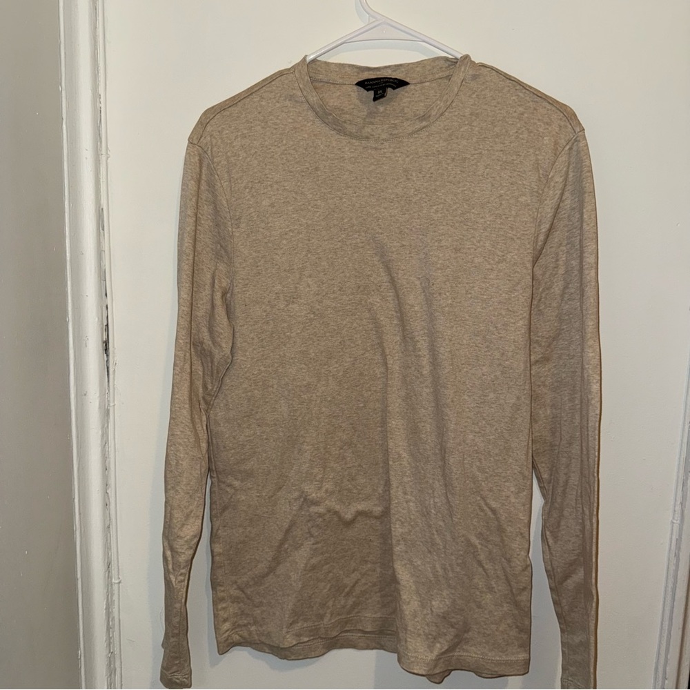 Banana Republic Tan Long Sleeve Tee